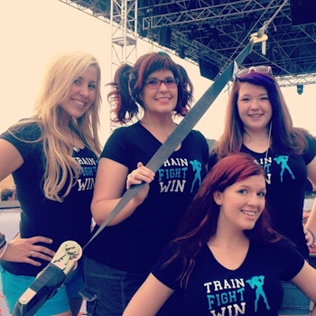 Fighter Girls In Our Fancy New Shirts! T-Shirt Photo
