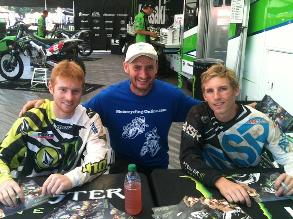 Me And The Kawasaki Motocross Racing Team! T-Shirt Photo