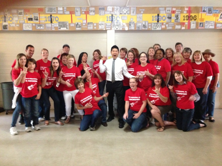 Our Principal Is A Rockstar! T-Shirt Photo