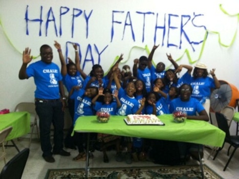 Father's Day With The Children T-Shirt Photo