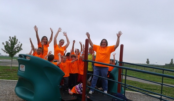 Woo Hoo.   Summer Time Fun In Our Bright Orange Tees.   T-Shirt Photo