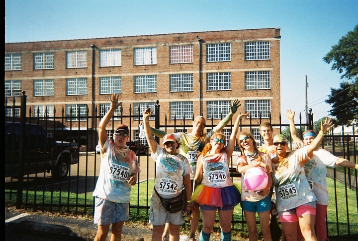 Sacre' Bleu!  We Finished The Color Run! T-Shirt Photo