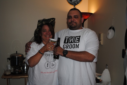 My Aunt And Uncle To Be Enjoying Their New Shirts T-Shirt Photo