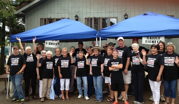 Picture of Canoe Race Volunteers Love Their Teeshirts Custom T-Shirt Design Canoe Race Volunteers Love Their Teeshirts T-Shirt Photo