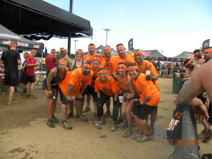 Team Fc Swamp Nuts Earned Their Tough Mudder Headbands! T-Shirt Photo