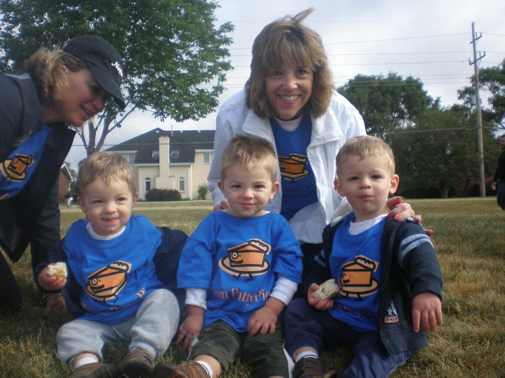 A Survivor Grandma And Her Grandsons At A Benefit 5k T-Shirt Photo