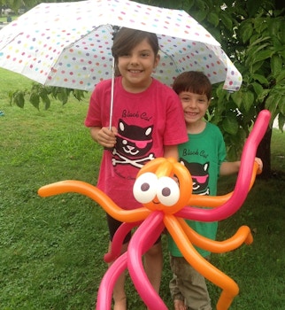 In The Rain With An Octopus T-Shirt Photo