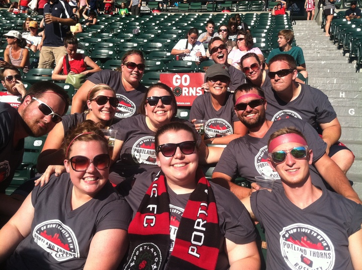 Showing Our Portland Thorns Love!!! T-Shirt Photo