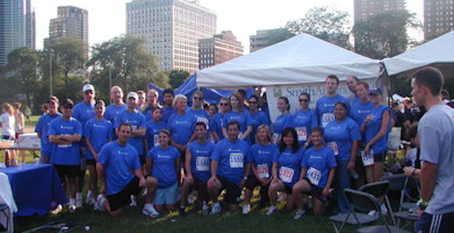 Picture of Smith Amundsen Team At The Front Of Chicago's Race Judicata Custom T-Shirt Design Smith Amundsen Team At The Front Of Chicago's Race Judicata T-Shirt Photo