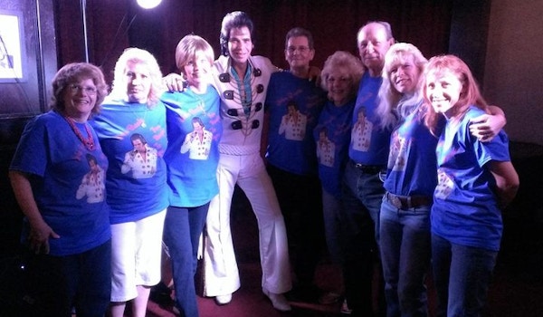 John Brooks, As Elvis, With Some Of His Fans. T-Shirt Photo
