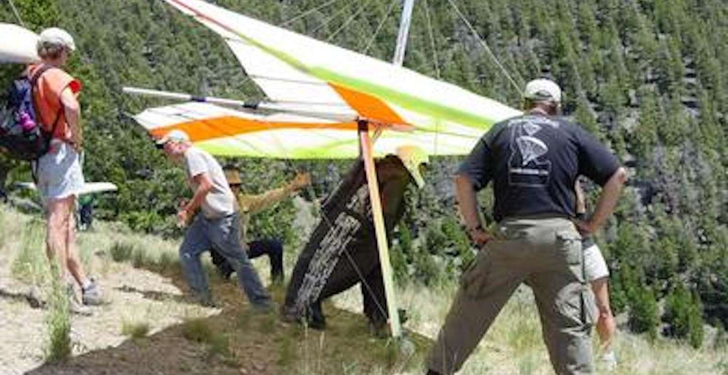 Launching Hang Gliders, King Mountain, Idaho T-Shirt Photo
