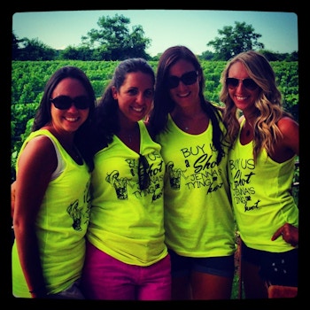 Bachelorette Party Goes To A Winery T-Shirt Photo