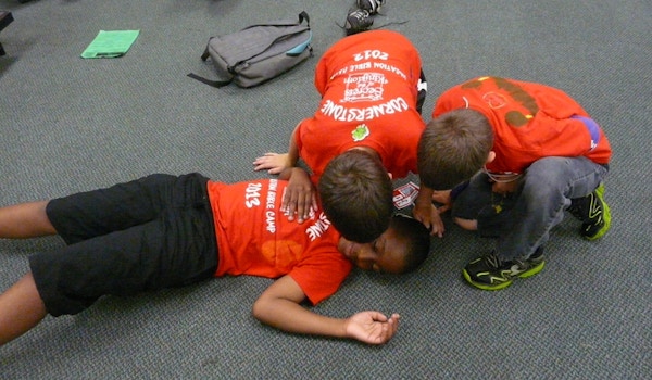 Cornerstone's Kids Playing In Custom Ink Shirts During Vbc T-Shirt Photo
