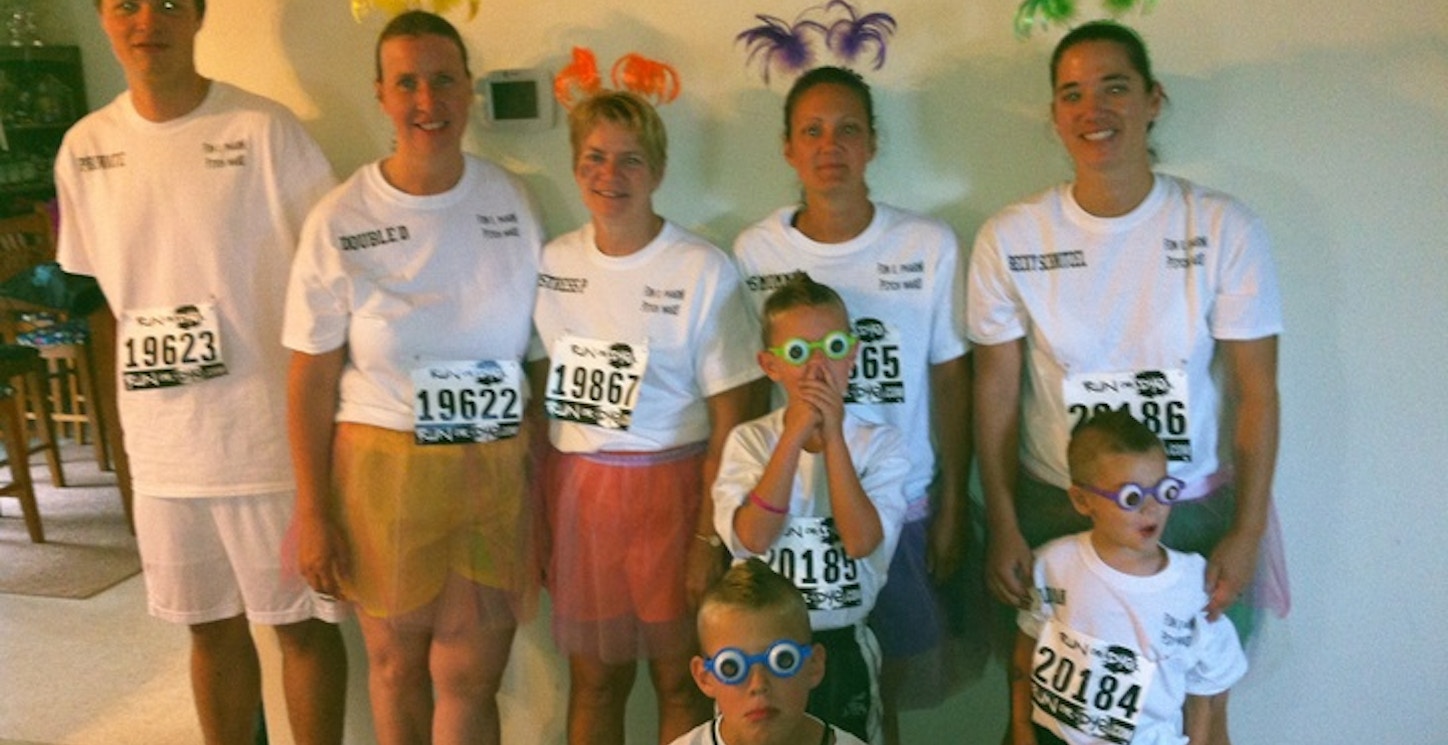 Picture of Mommy And Me Color Run Team Custom T-Shirt Design Mommy And Me Color Run Team T-Shirt Photo