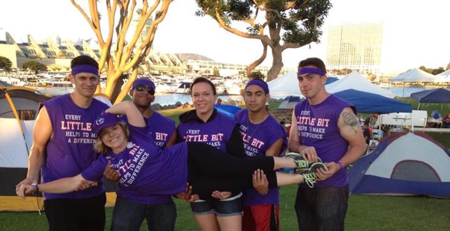 Team Little Bit In The Downtown San Diego Relay For Life Raising Money For The American Cancer Society! T-Shirt Photo