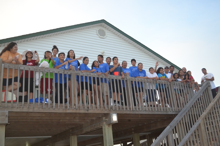 Family Gathering At The Beach T-Shirt Photo