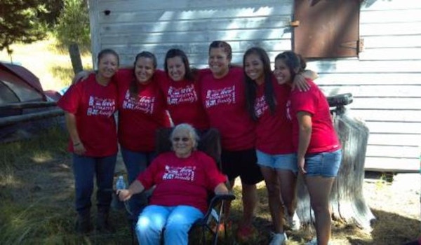 Grandma With Beautiful Granddaughters T-Shirt Photo