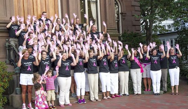 "Ifs Employees Are 'Banking On A Cure' For Breast Cancer. T-Shirt Photo