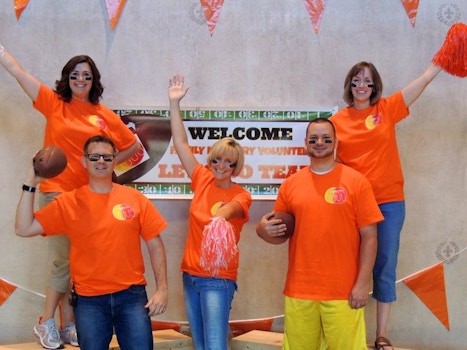 Orange Team In Orange Ts T-Shirt Photo