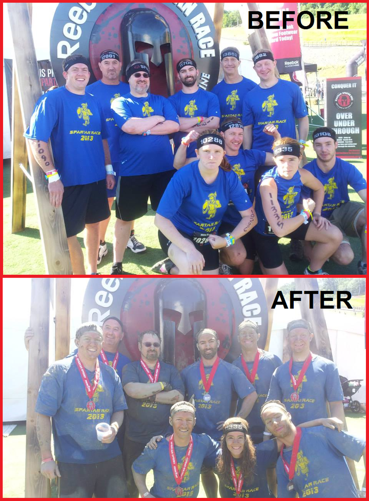New England Spartan Race   Before & After! T-Shirt Photo