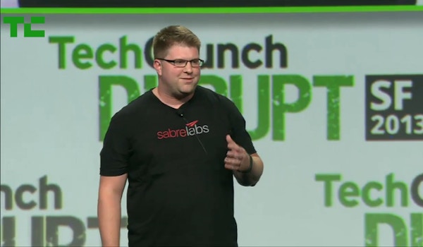 Mark Mc Spadden Presents At The 2013 Tech Crunch Disrupt Sf Hackathon For The Sabre Labs Team. T-Shirt Photo