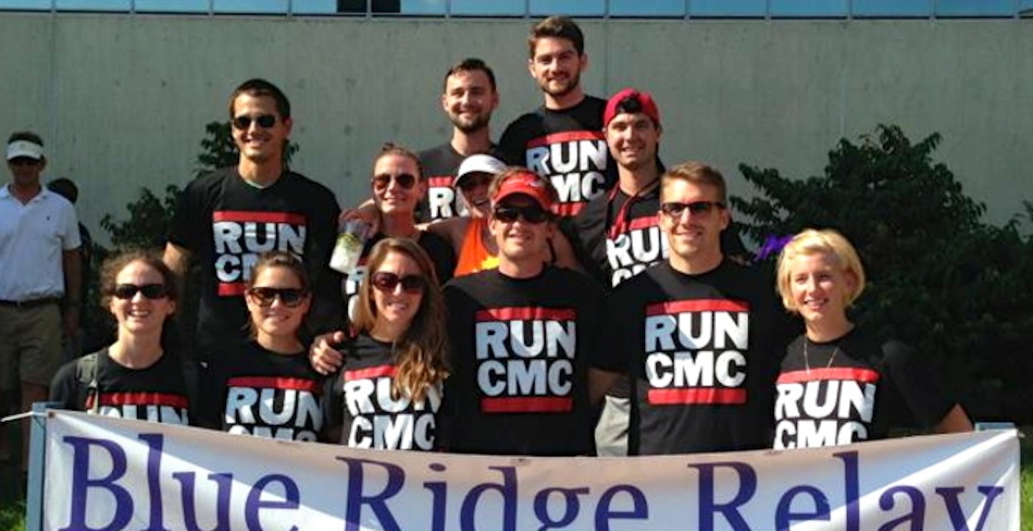 The Run Cmc Team At The Finish Of The Blue Ridge Relay T-Shirt Photo