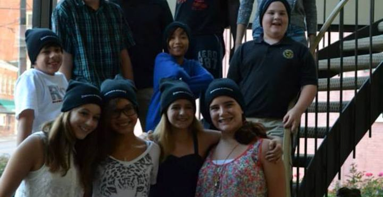 Picture of Before The Bullying Music Video Cast In Their Custom Ink Everyone Is Someone Knit Hats! Custom T-Shirt Design Before The Bullying Music Video Cast In Their Custom Ink Everyone Is Someone Knit Hats! T-Shirt Photo