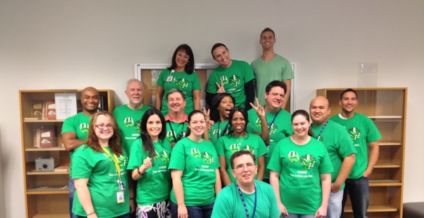 De Vry University Green Is How We Roll! T-Shirt Photo