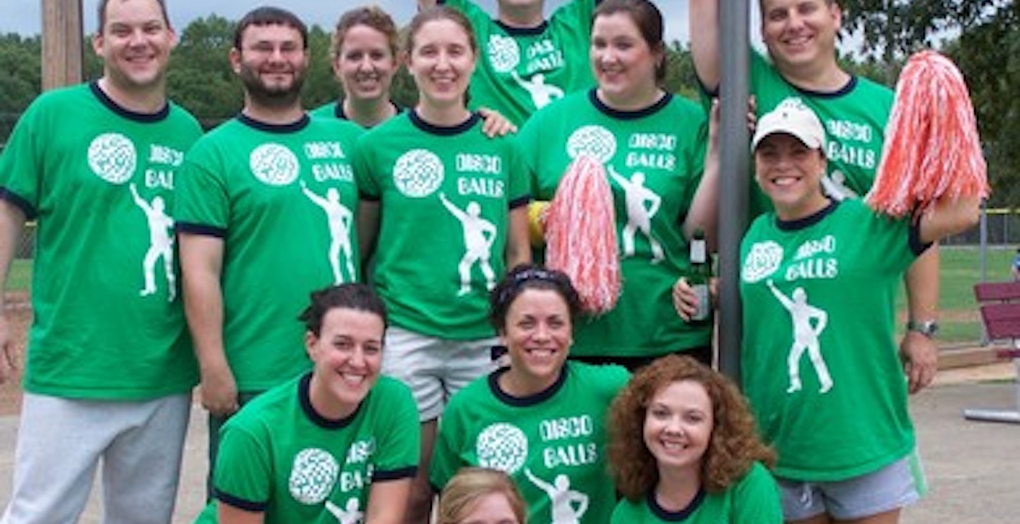 Picture of Disco Balls Kickball Team Custom T-Shirt Design Disco Balls Kickball Team T-Shirt Photo