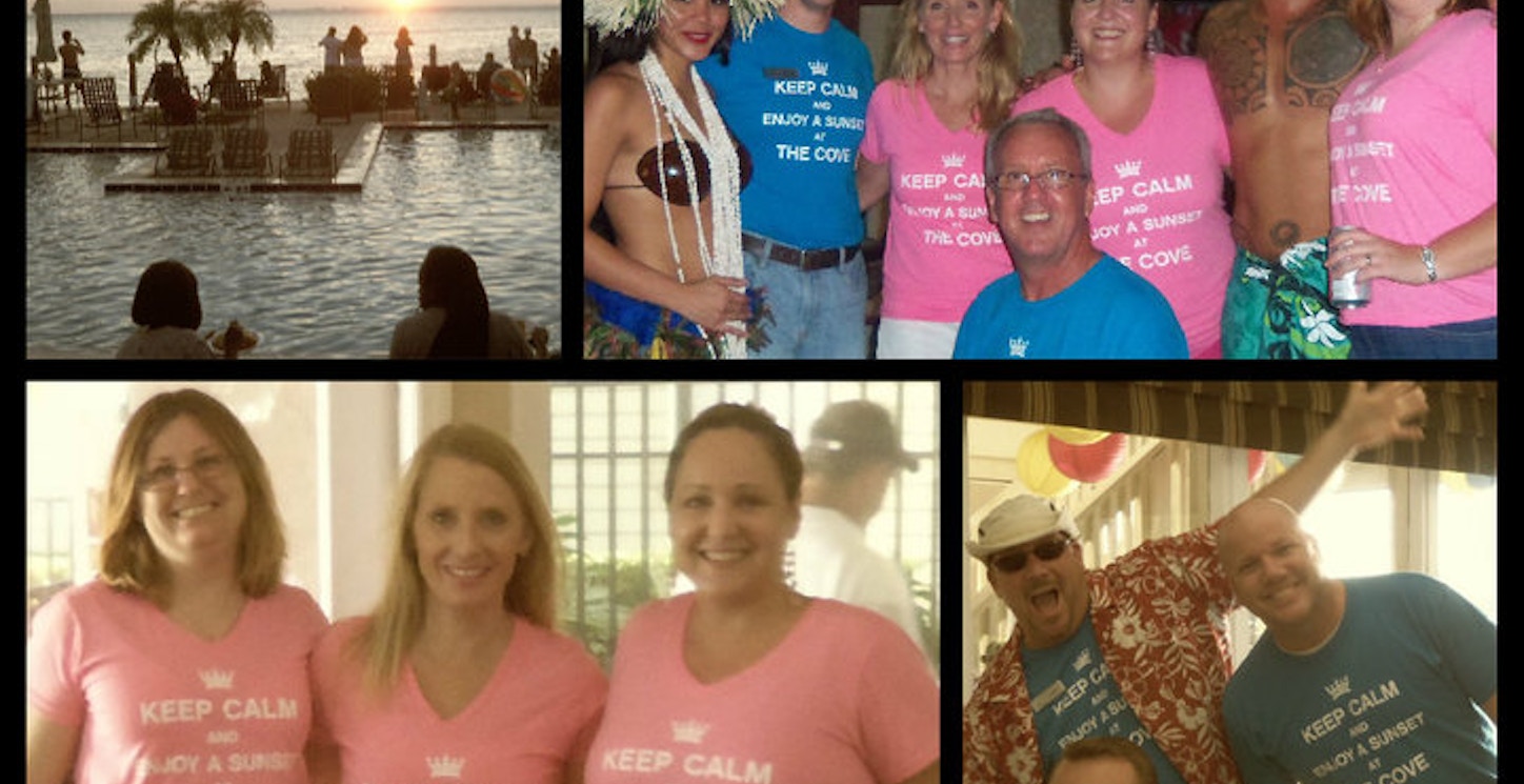 Picture of Sunset Party @ The Cove Custom T-Shirt Design Sunset Party @ The Cove T-Shirt Photo