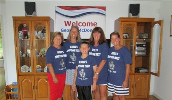 After George's Adoption Was Official, We Hosted A Party With His School Teachers, Family And Friends! T-Shirt Photo