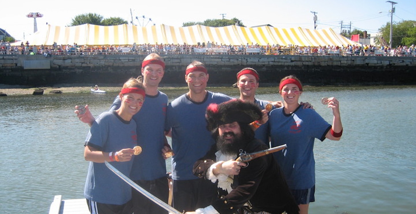 After The Crate Race With Blackbeard The Pirate T-Shirt Photo