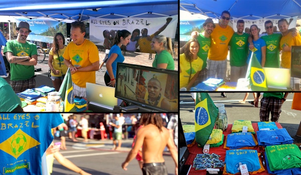 The All Eyes On Brazil Team During The 2013 San Diego Brazilian Day T-Shirt Photo