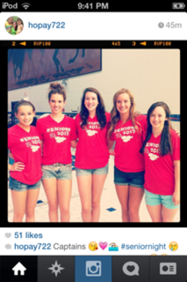 Swim Captains Senior Night! T-Shirt Photo