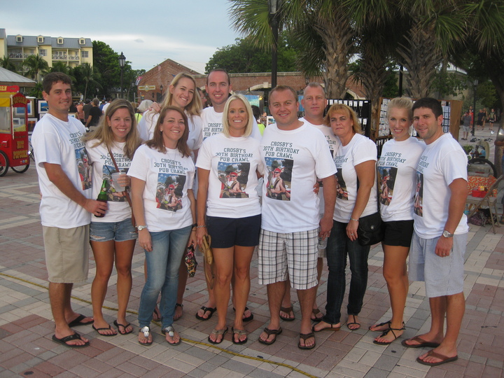 Crosby's 30th Birthday Pub Crawl   Key West Style T-Shirt Photo