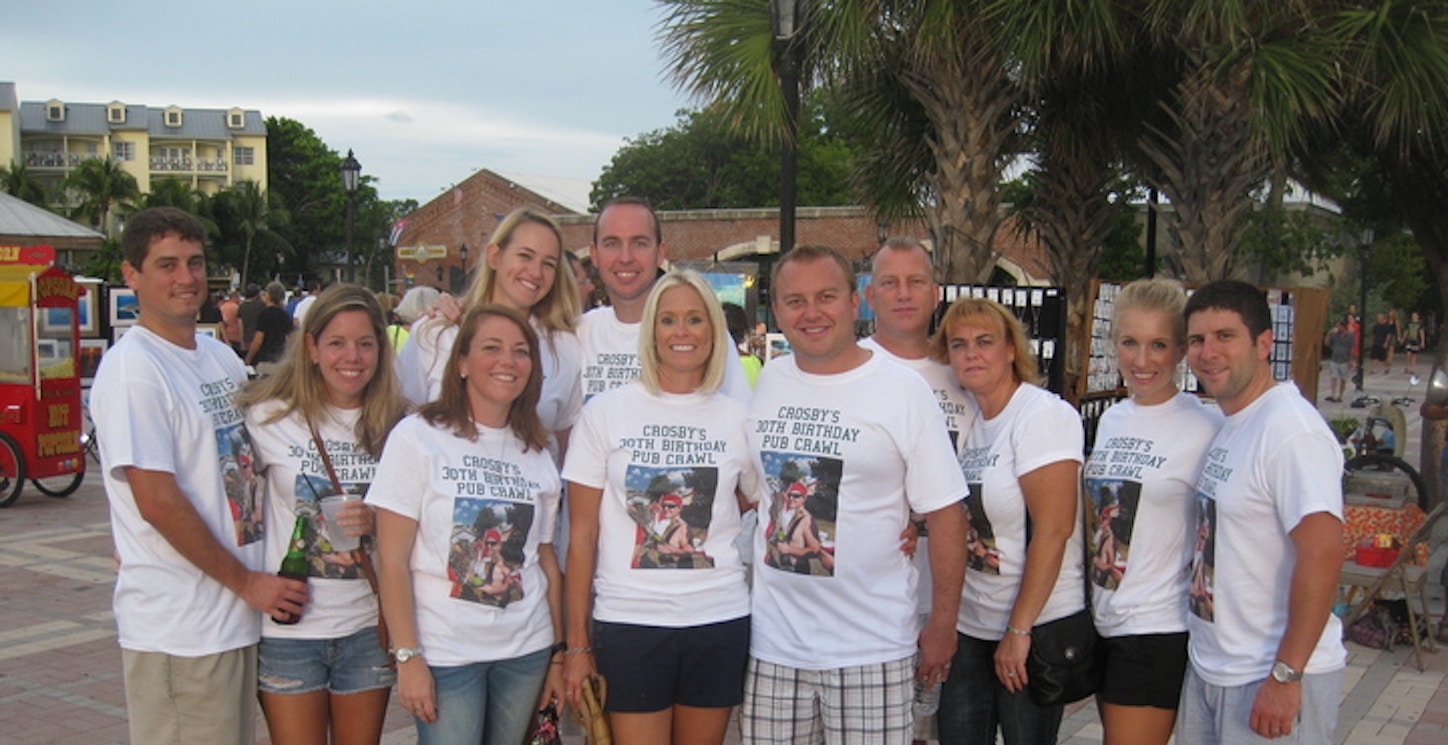 Crosby's 30th Birthday Pub Crawl   Key West Style T-Shirt Photo