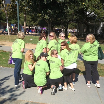 Jazzercise Team At The Walk To End Alzheimer's T-Shirt Photo