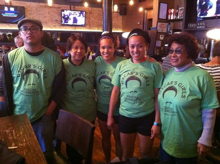 Oscar's Girls Fighting Cancer One Stride At A Time T-Shirt Photo