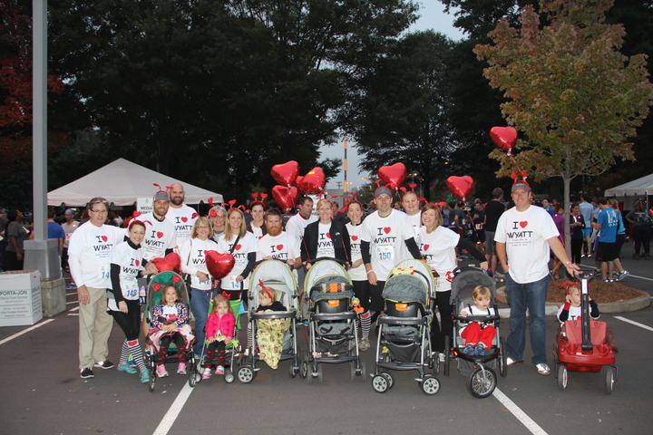 Wyatt's Warriors Team   2013 Hopebuilders Stroller Roller Benefiting Levine Children's Hospital (Charlotte, Nc) T-Shirt Photo