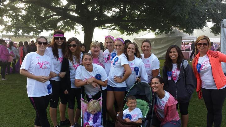 Think Pink   Walking For A Cure!!! T-Shirt Photo