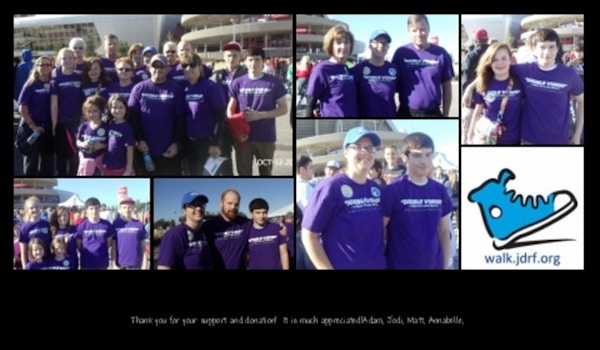 Picture of Jdrf Walk To Cure Diabetes 2013 Custom T-Shirt Design Jdrf Walk To Cure Diabetes 2013 T-Shirt Photo