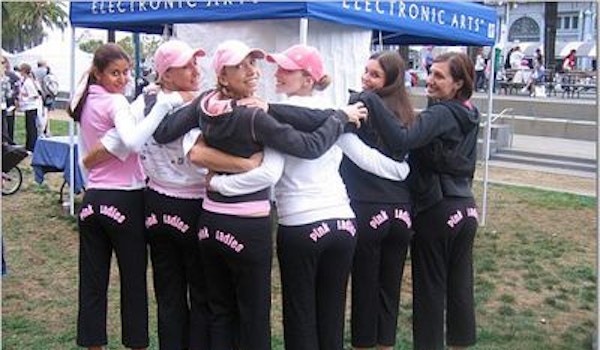 Picture of Pink Ladies Support The Sf Komen Race For The Cure Custom T-Shirt Design Pink Ladies Support The Sf Komen Race For The Cure T-Shirt Photo