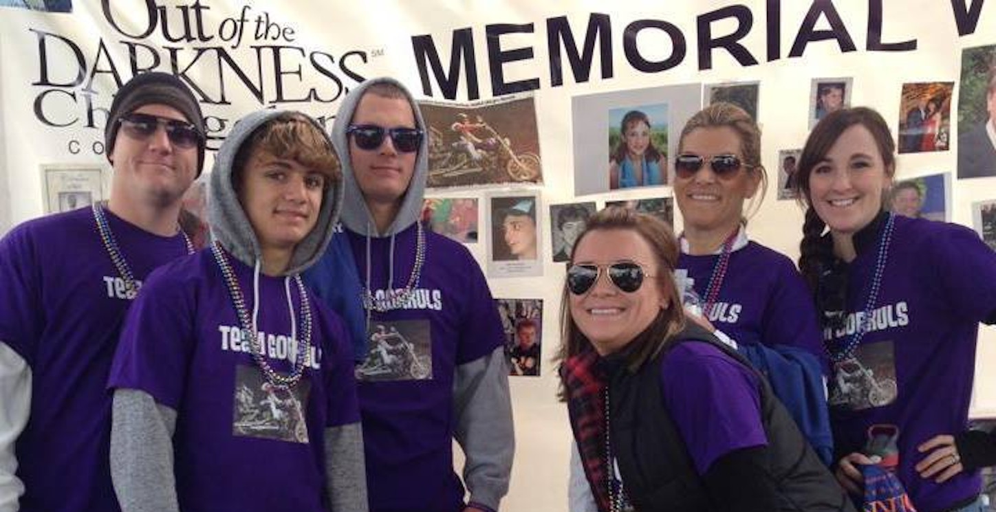 The Phillips Family At The Afsp Out Of The Darkness Walk T-Shirt Photo