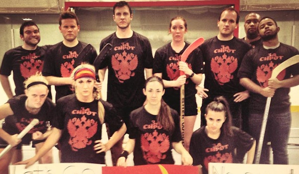 Picture of Floor Hockey For The Orphans Custom T-Shirt Design Floor Hockey For The Orphans T-Shirt Photo