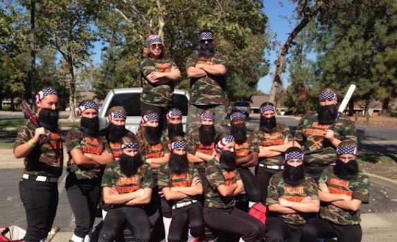 Lady Hustle Softball Team As Duck Dynasty For A Halloween Tournament.  T-Shirt Photo