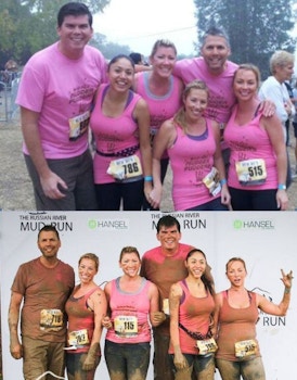 Mud Run Before And After T-Shirt Photo