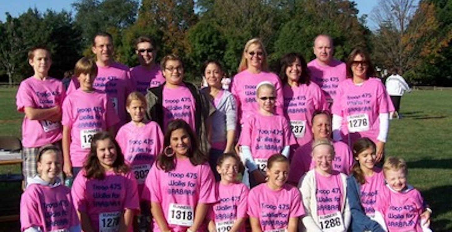 Girl Scout Troop 475 Walks For Barbara T-Shirt Photo