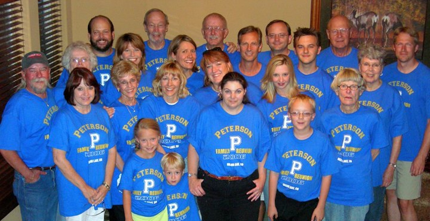 First  Ever Peterson Family Reunion T-Shirt Photo