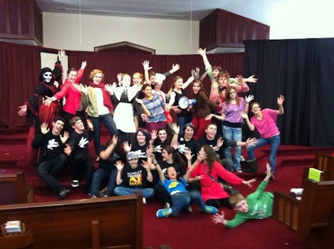 The Cast And Backstage Ninj As! T-Shirt Photo