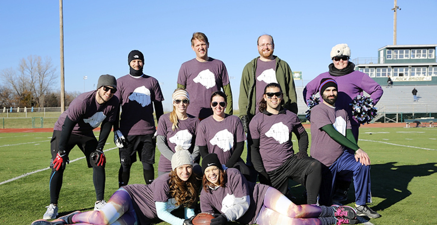 Picture of 2013 Turkey Bowl Team Purple Polar Bear! Custom T-Shirt Design 2013 Turkey Bowl Team Purple Polar Bear! T-Shirt Photo